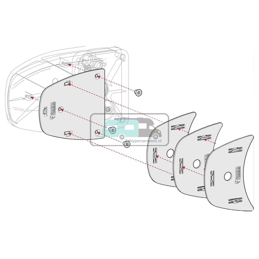[OCS_A0003489] Fiamma Kit Spacer Safe Door >2017 Wit