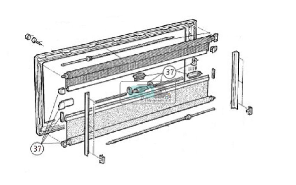 [OCS_A0019658] Dometic S3/ S4 Onderdelenset Binnenraam BG1089