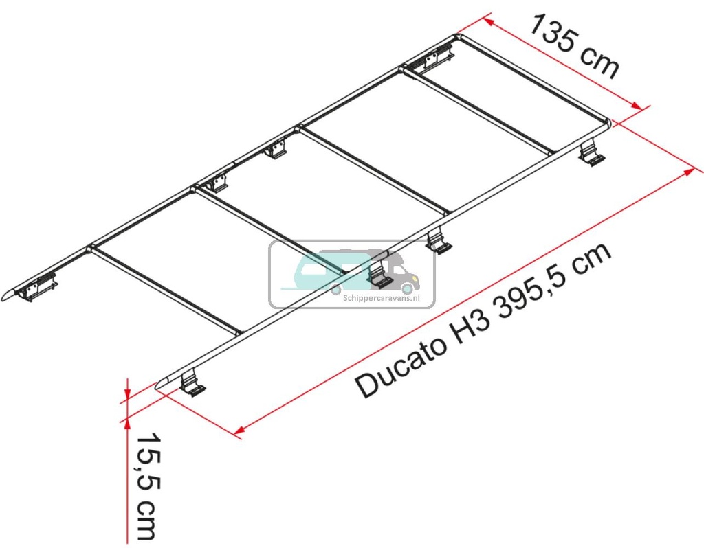 [OCS_A0000783] Fiamma Roof Rail Ducato H3 05808-03-