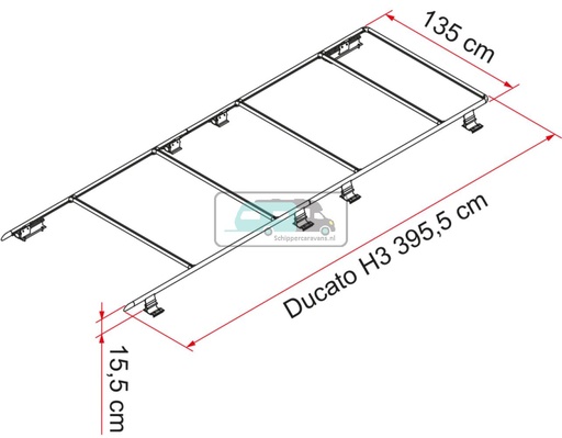 [OCS_A0000783] Fiamma Roof Rail Ducato H3 05808-03-