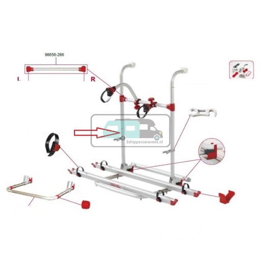 [OCS_A9905779] Fiamma Tussen stang v. bikeholders CB Pro 98656-279