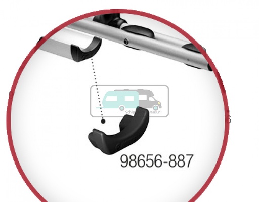 [OCS_0902120] Fiamma Black cap rail Premium 98656-887