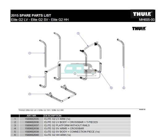 [OCS_A9902526] Thule elite G2 LV body/crossbar/t-pieces