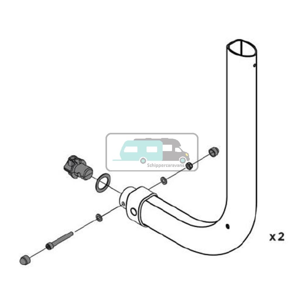 [OCS_A0020866] Thule Adapter 4 Point Fixation Fiamma 5 Set