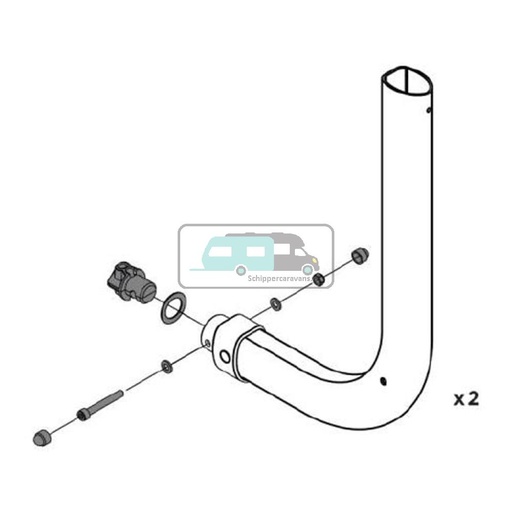 [OCS_A0020866] Thule Adapter 4 Point Fixation Fiamma 5 Set