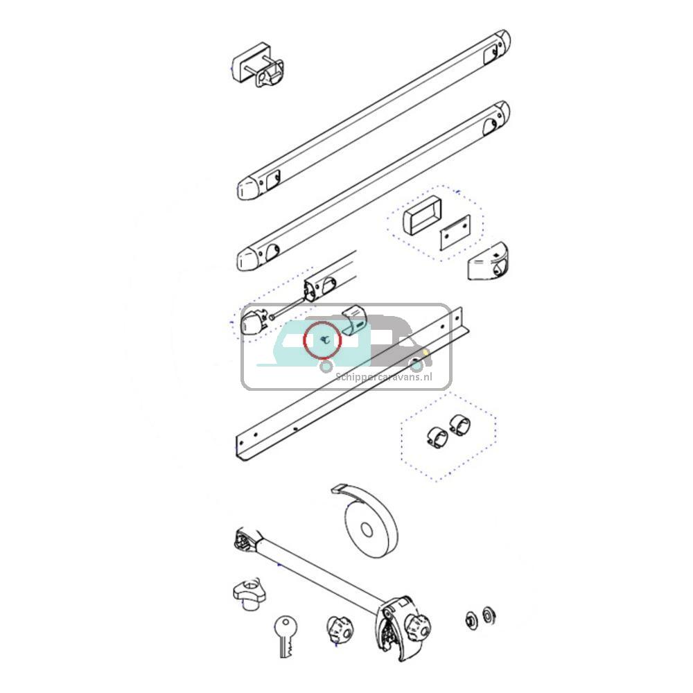 [OCS_A0023712L] Thule Mounting Rail Screw Nail 10st.