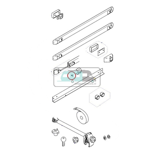 [OCS_A0023712L] Thule Mounting Rail Screw Nail 10st.