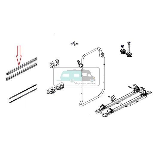 [OCS_0906247] Thule Elite VAN XT Bevestigingsrail Boven + Onder