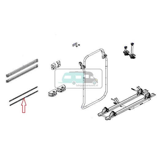 [OCS_0906248] Thule Elite VAN XT Bevestigingsrail Afdekstrip 75cm