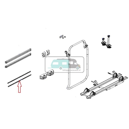 [OCS_A9902806] Thule Elite VAN XT Bevestigingsrail Afdekstrip 75cm