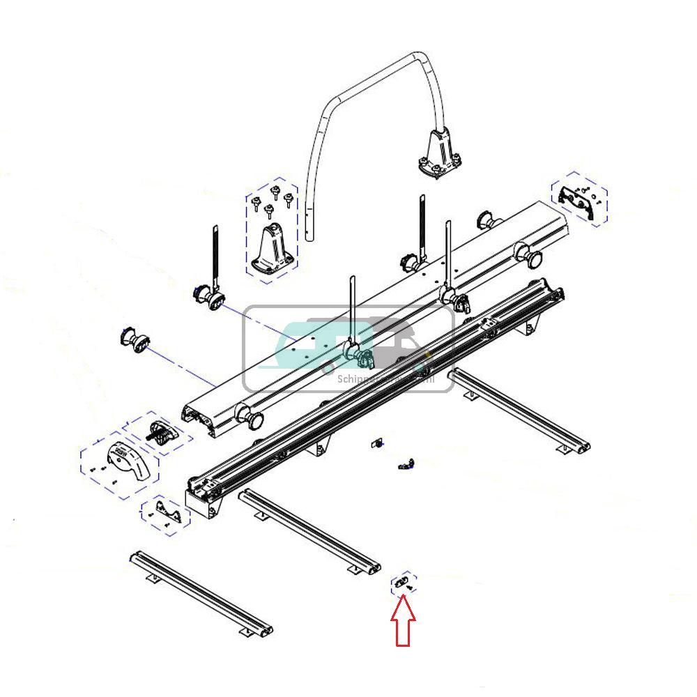 [OCS_A0025325] Thule VeloSlide Cap Mounting Rail 6 stuks