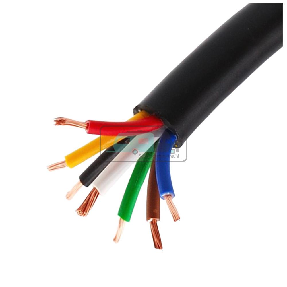 [OCS_A0034691] Rond kunststof. 7x1,5mm2. zwart.