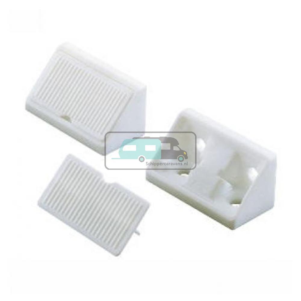 [OCS_A0034872L] Hoekverbinder met afwerkkapje Wit à 4 st.