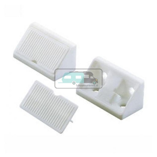 [OCS_A0034872L] Hoekverbinder met afwerkkapje Wit à 4 st.