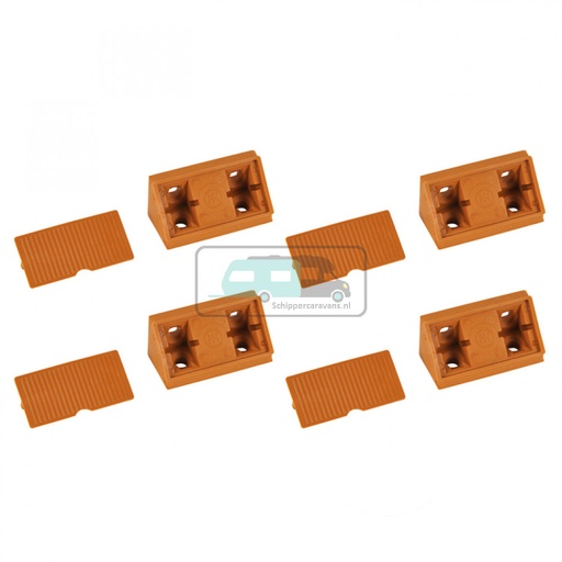 [OCS_1104021B] Hoekverbinder beige + kap pvc à 4 st.