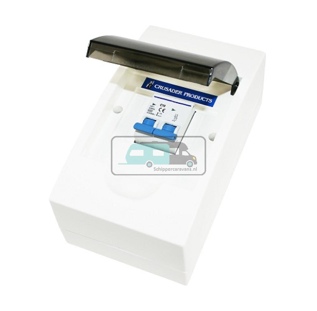 [OCS_A0034668] Zekeringkast 4-Modules Dubbelpolige Zekeringautomaat B10A