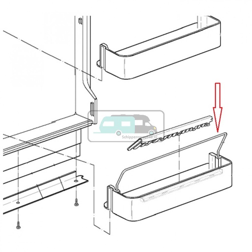 [OCS_1133067] Dometic Beugel v deurvak RM6501 2951875109
