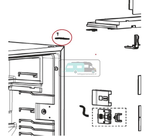 [OCS_A9903030] Dometic RM6270 Scharnier Boven Rechts