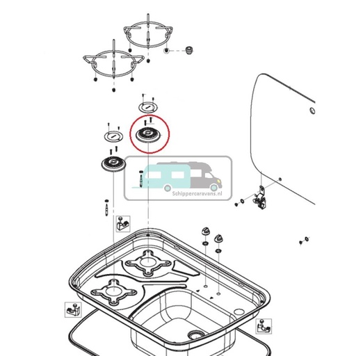 [OCS_A9902939] Dometic Burner Top, Screws, 2pcs 4071442737