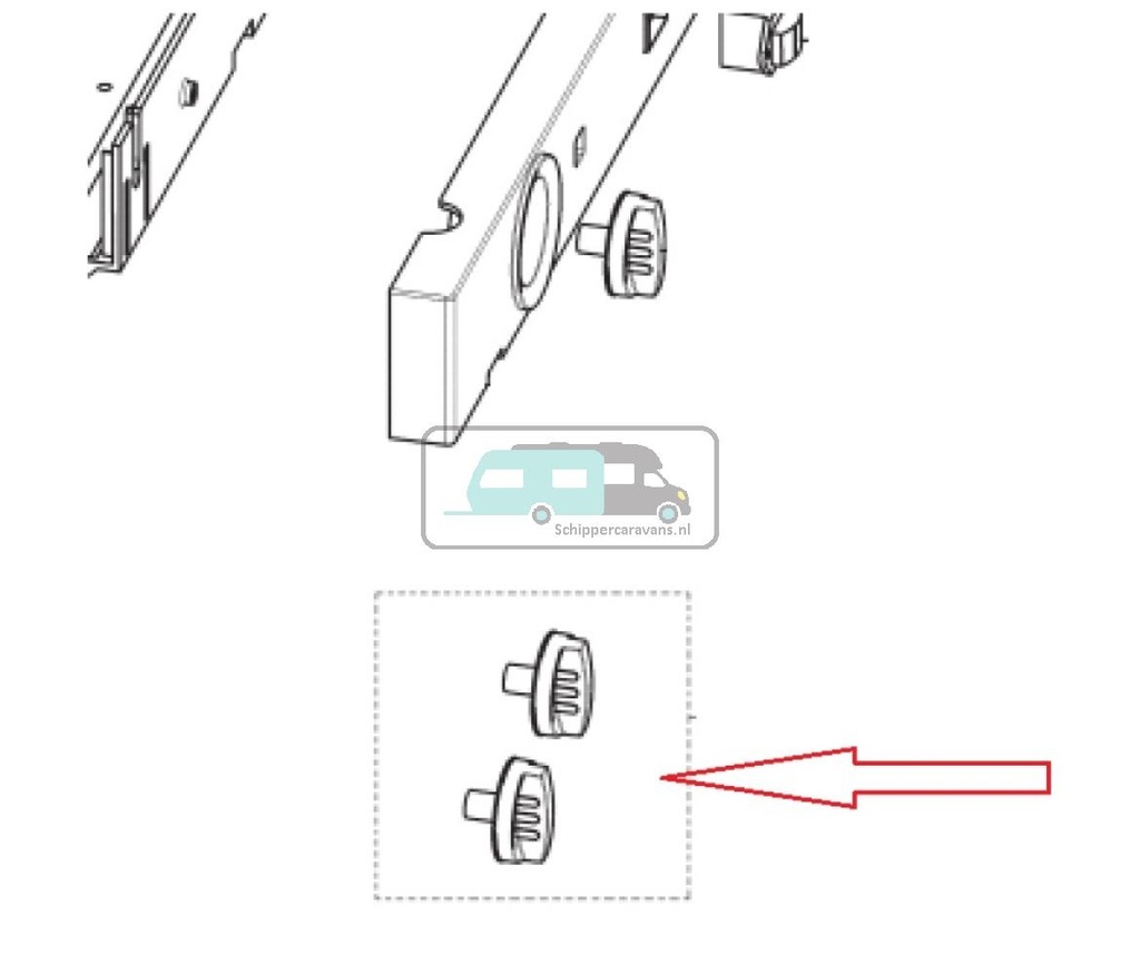 [OCS_A9903249] Dometic Kit draaiknop keuzeschakelaar RM8000 - 2412350627