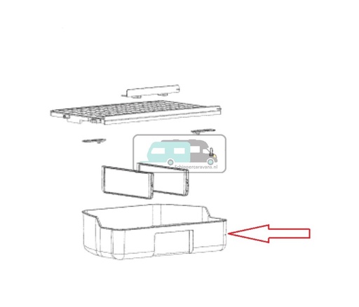 [OCS_A9903265] Dometic Vershouder blauw RM8000, 404x302x115mm - 2413392008