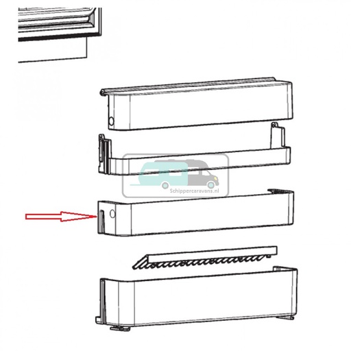 [OCS_1133282] Dometic flessenrek midden RMS8550