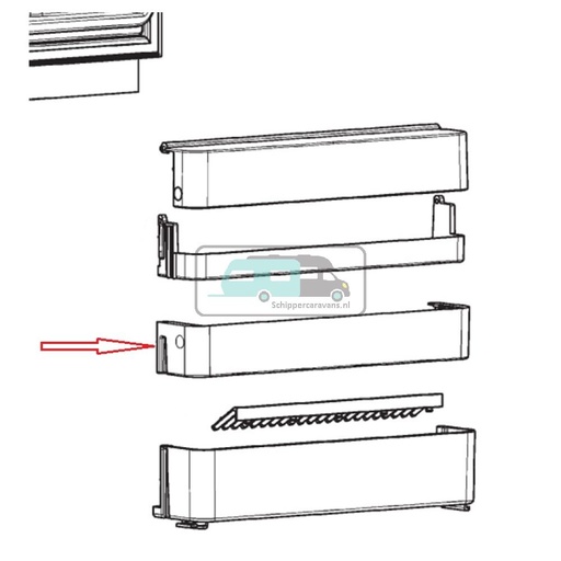 [OCS_A9903547] Dometic flessenrek midden RMS8550