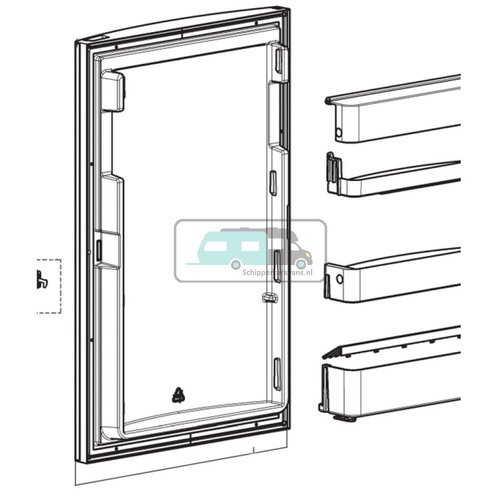 [OCS_A0030332] Dometic Koelkastdeur lichtgrijs RMS8550 2890264001