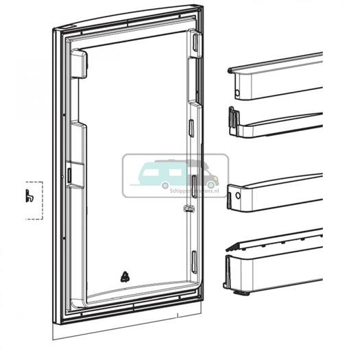 [OCS_1133352] Dometic Koelkastdeur lichtgrijs RMS8550 2890264001