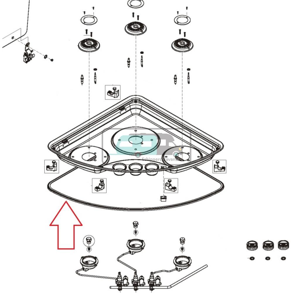 [OCS_A0030589] Dometic PICE08 Profielafdichting Zwart