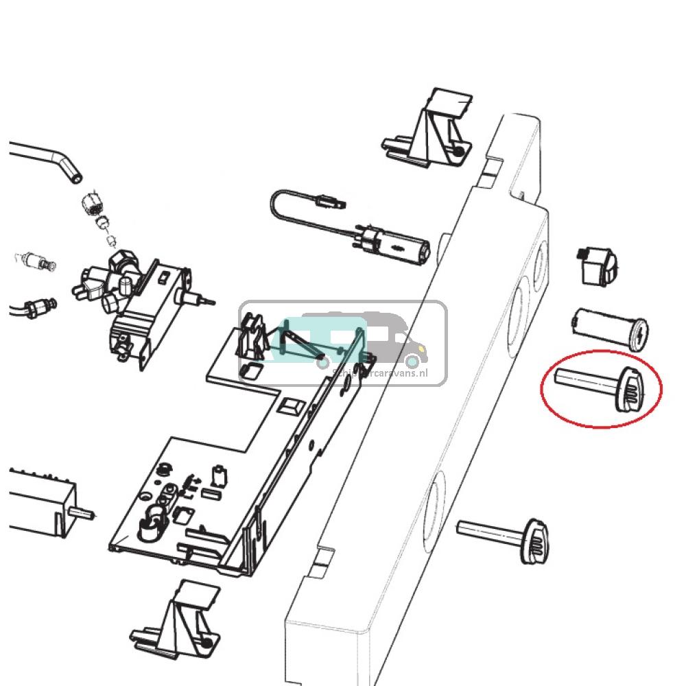[OCS_A9904280] Dometic RMS8550 Draaiknop Thermostaat Zilver Grijs