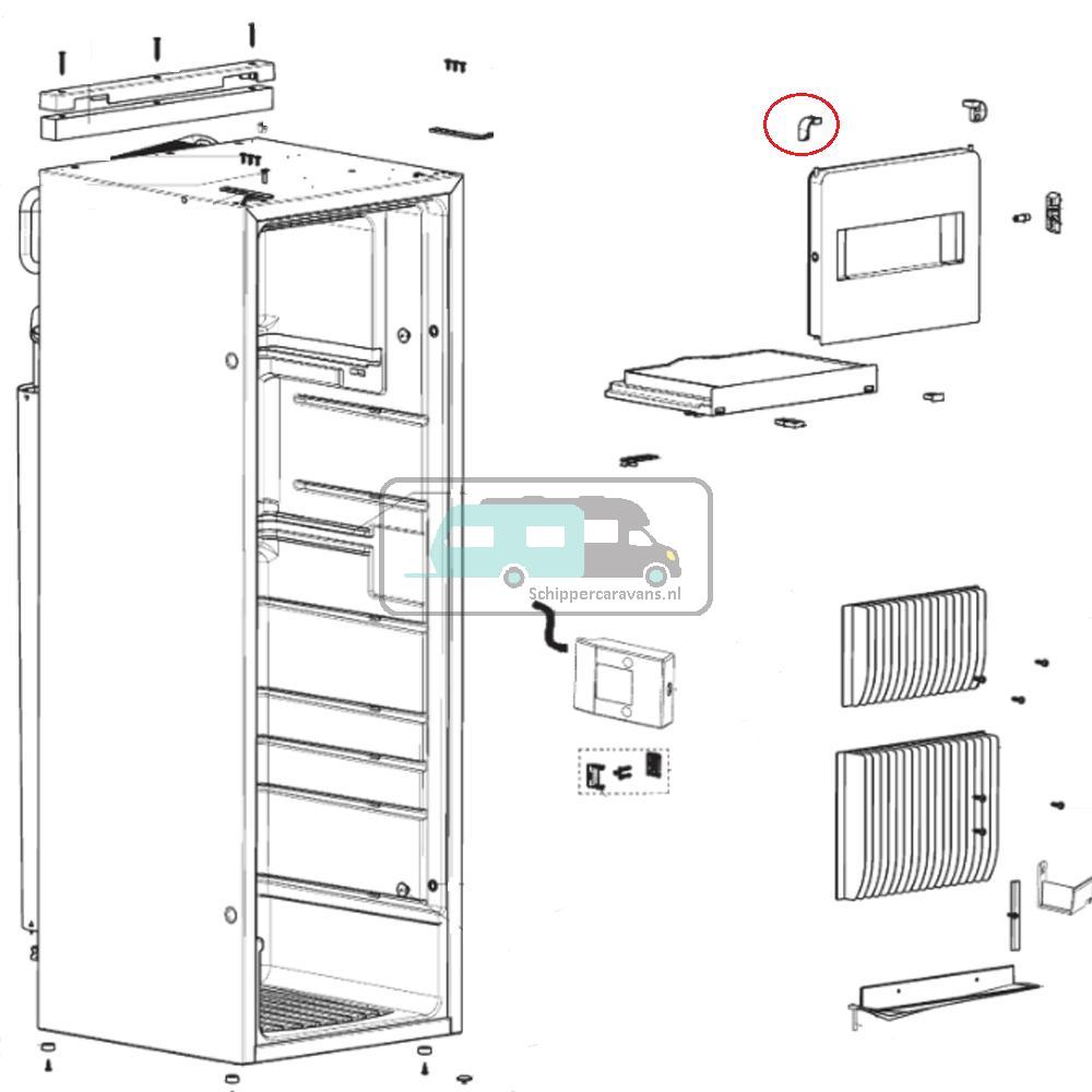 [OCS_A0025938] Dometic RML9331 Lagering Boven Links Diepvriescomp