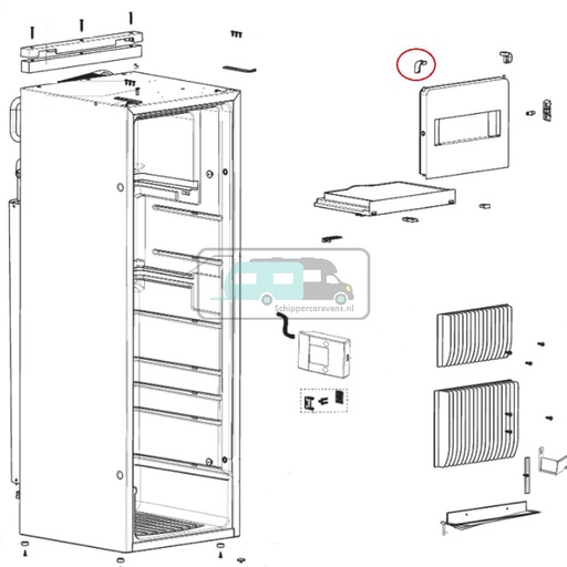 [OCS_1133378] Dometic RML9331 Lagering Boven Links Diepvriescomp