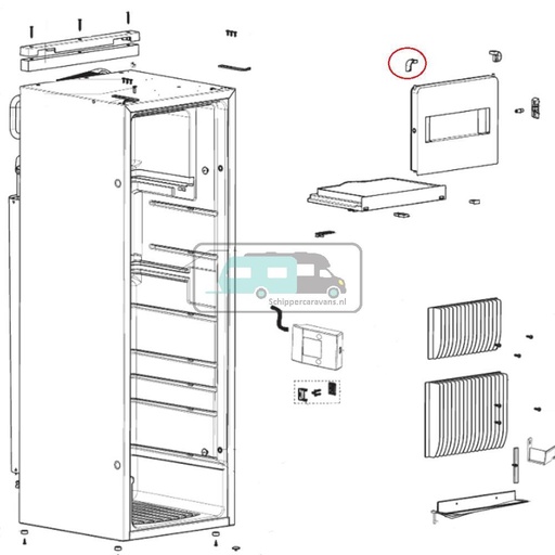 [OCS_A0025938] Dometic RML9331 Lagering Boven Links Diepvriescomp