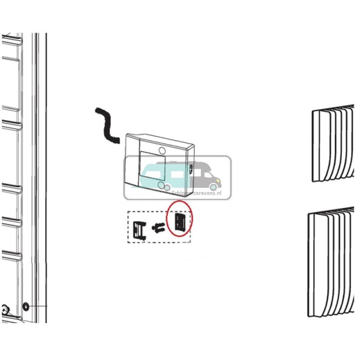 [OCS_A9907068] Dometic RML9330 Slotpin Compleet
