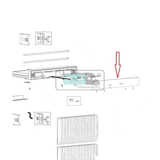 [OCS_A9907067] Dometic RMDT8505 Bedieningspaneel Linker Scharnier
