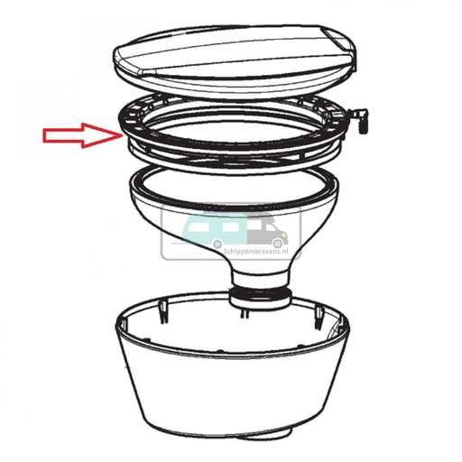 [OCS_1133398] Dometic CT3000/ 4110 Kit Keramische Afdekking