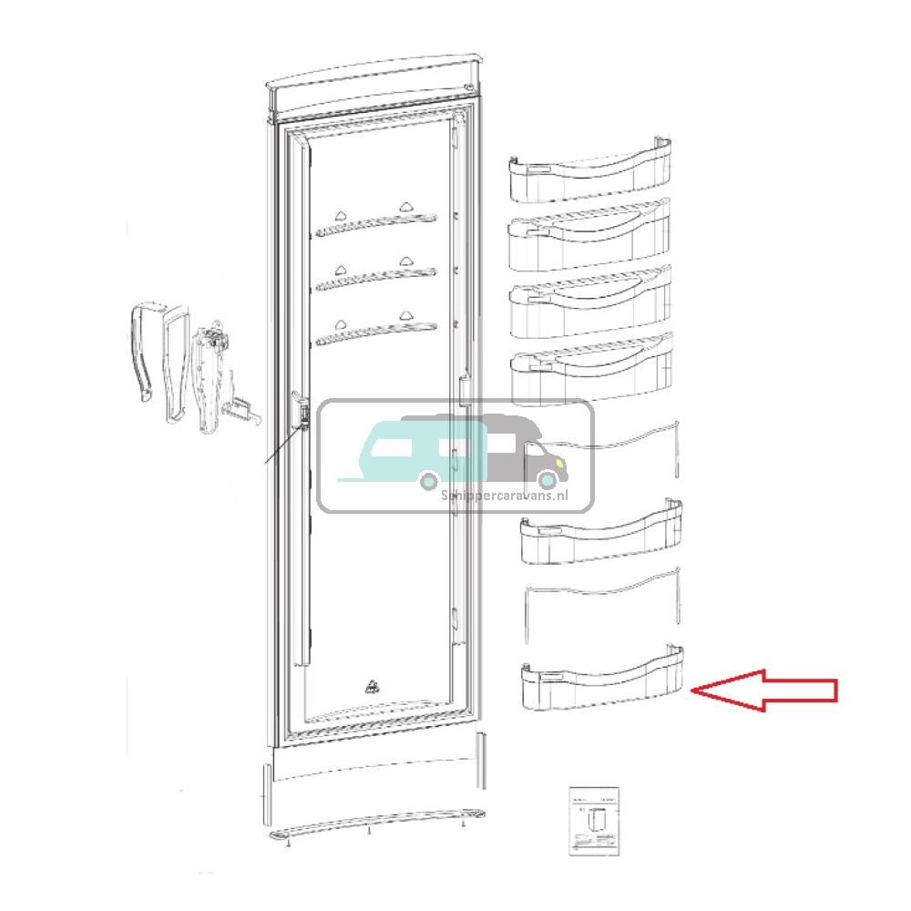 [OCS_A0030426] Dometic RML8330 Deurvak Blauw Fendt 341mm