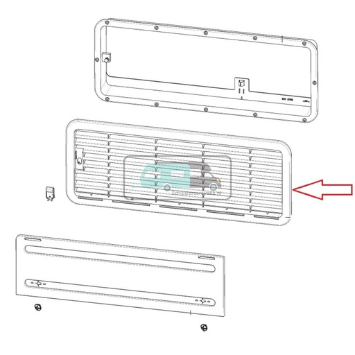 [OCS_A0030480] Dometic LS200 Luchtafvoerrooster Bodem Fiat Bianco