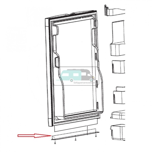 [OCS_1133432] Dometic RM7361L Afdeklijst Deur