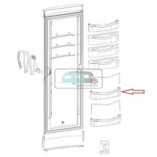 [OCS_A0030425] Dometic RML8330 Deurvak Hobby 314mm