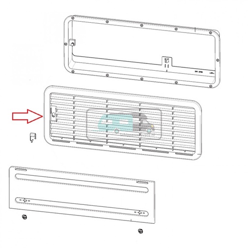 [OCS_1133441] Dometic L200 Luchtafvoerrooster Bodem Grijs