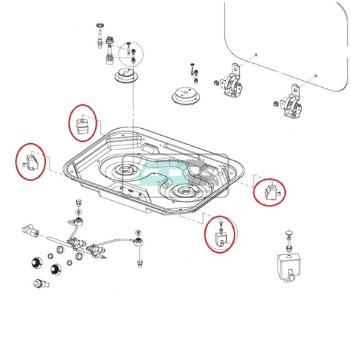 [OCS_A0025781] Dometic montageset kookplaat (4 st)