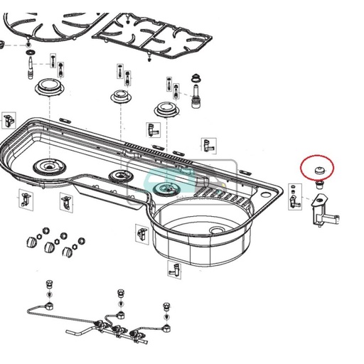 [OCS_A0030291] Dometic Montageset Deksel 8st. MO9323
