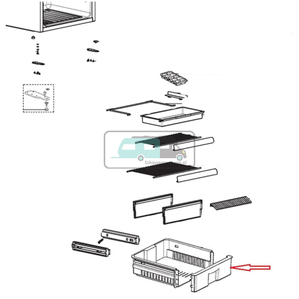 [OCS_A9904950] Dometic Handgreep Vershouder Schuif RML 9435