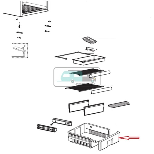 [OCS_A9904950] Dometic Handgreep Vershouder Schuif RML 9435