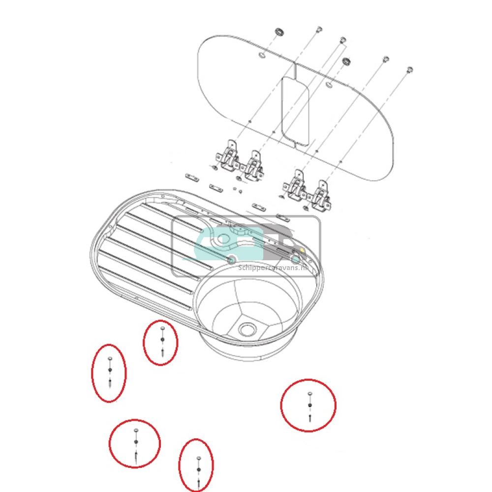 [OCS_A9907176] Dometic MO8821 Montageset (5st)