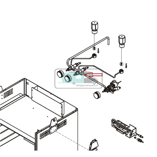 [OCS_A9904920] Dometic CU345 Gasventiel Combi Oven/ Fornuis