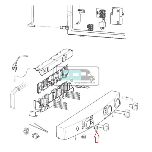 [OCS_A0025682] Dometic RMT7665L Deksel Schakelaar Grijs