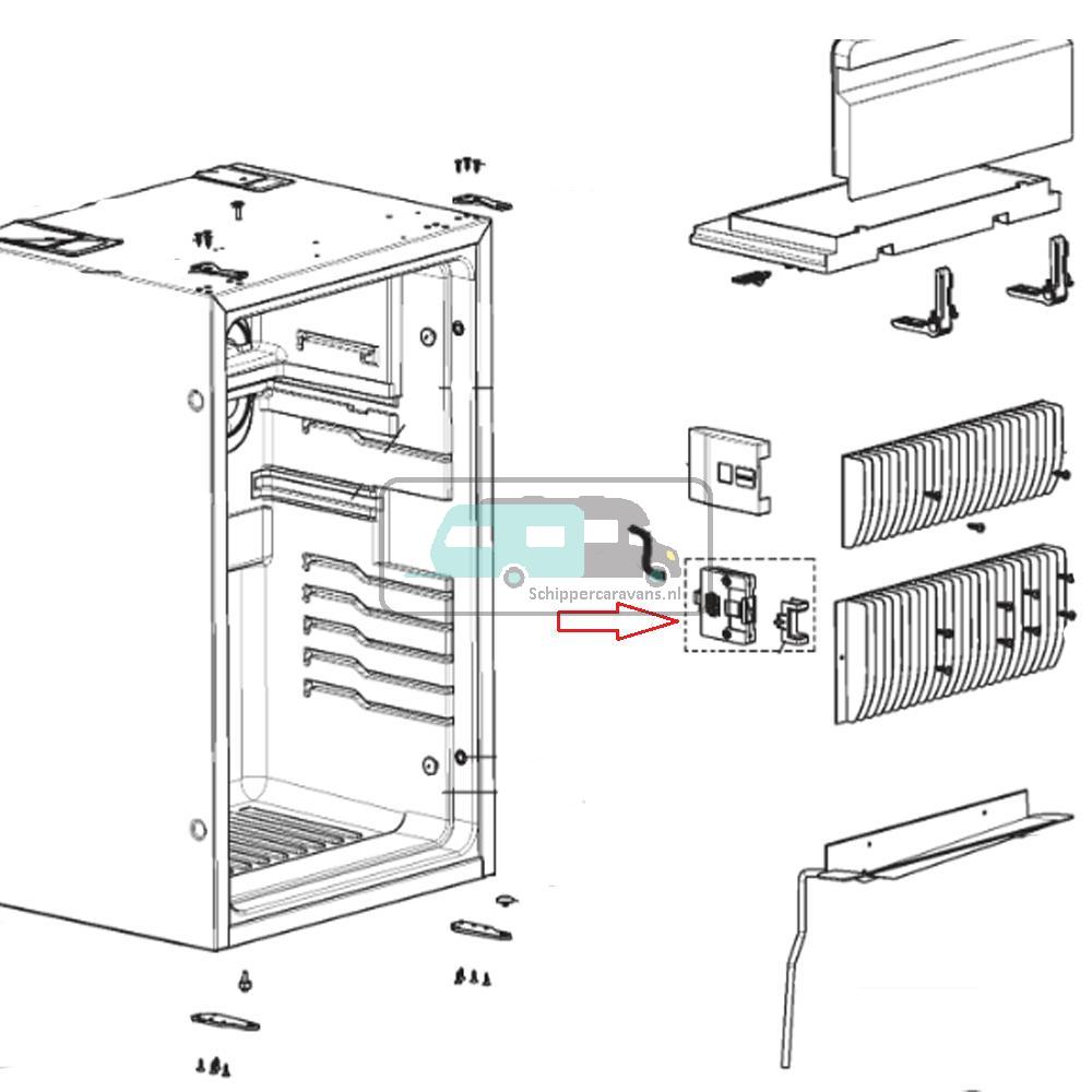 [OCS_A9903034] Dometic RM8550D Deurvergrendeling + Verlichting R